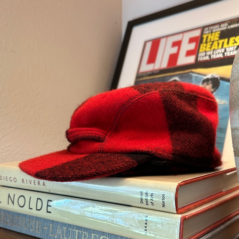 Filson Buffalo Check Wool Cap with Ear Flaps Size XS